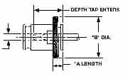 Collis Tool - 1.108" Tap Shank Diam, 0.831" Tap Square Size, 1-3/8" Tap, #3 Tapping Adapter - 0.55" Projection, 2.79" Tap Depth, Through Coolant, - Exact Tooling