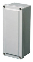 Made in USA - Fiberglass Junction Box Enclosure Screw Flat Cover - NEMA 1, 12, 3R, 4X, 6P, 3-5/8" Wide x 17-11/32" High x 3-9/64" Deep, Chemical & Impact Resistant, Dust-tight & Watertight - Exact Tooling