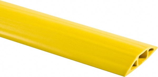 Hubbell Wiring Device-Kellems - 1 Channel, 25 Ft Long, 3/4" Max Compatible Cable Diam, Yellow PVC On Floor Cable Cover - 3-1/4" Overall Width x 27.9mm Overall Height, 30.7mm Channel Width x 3/4" Channel Height - Exact Tooling