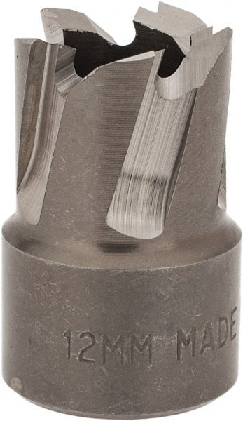 Hougen - 12mm Diam x 1/4" Deep High Speed Steel Annular Cutter - Exact Tooling