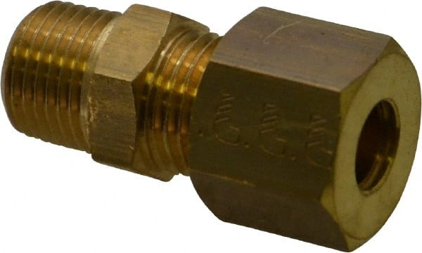 Legris - 6mm OD, Brass Male Connector - 460 Max Working psi, -40 to 210°F, Comp x MBSPT Ends - Exact Tooling