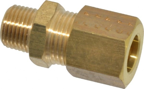 Legris - 8mm OD, Brass Male Connector - 320 Max Working psi, -40 to 210°F, Comp x MBSPT Ends - Exact Tooling