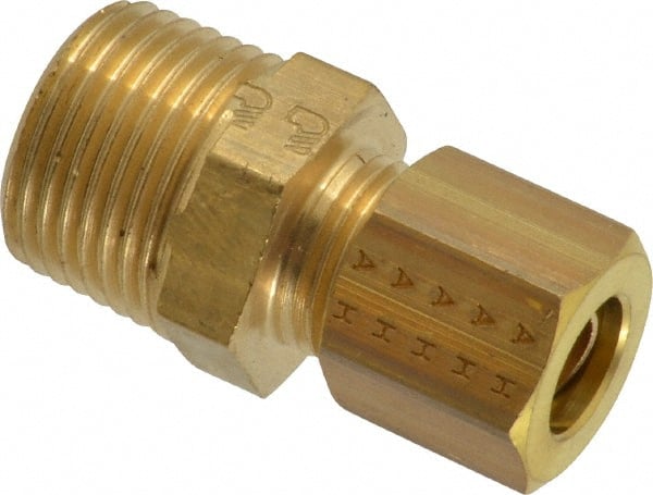 Legris - 8mm OD, Brass Male Connector - 320 Max Working psi, -40 to 210°F, Comp x MBSPT Ends - Exact Tooling