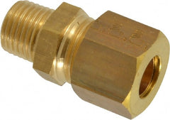 Legris - 10mm OD, Brass Male Connector - 330 Max Working psi, -40 to 210°F, Comp x MBSPT Ends - Exact Tooling