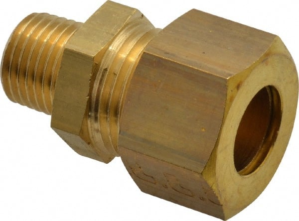 Legris - 12mm OD, Brass Male Connector - 320 Max Working psi, -40 to 210°F, Comp x MBSPT Ends - Exact Tooling