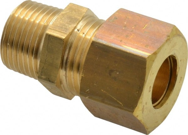 Legris - 12mm OD, Brass Male Connector - 320 Max Working psi, -40 to 210°F, Comp x MBSPT Ends - Exact Tooling