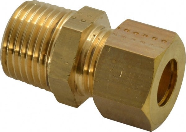 Legris - 12mm OD, Brass Male Connector - 320 Max Working psi, -40 to 210°F, Comp x MBSPT Ends - Exact Tooling