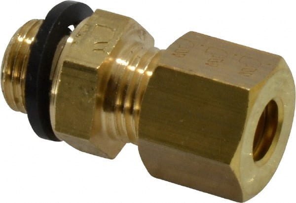 Legris - 6mm OD, Brass Male Connector - 460 Max Working psi, -40 to 210°F, Comp x MBSPP Ends - Exact Tooling