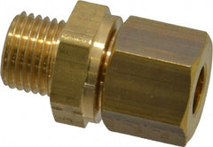 Legris - 6mm OD, Brass Male Connector - 460 Max Working psi, -40 to 210°F, Comp x Metric Thread Ends - Exact Tooling