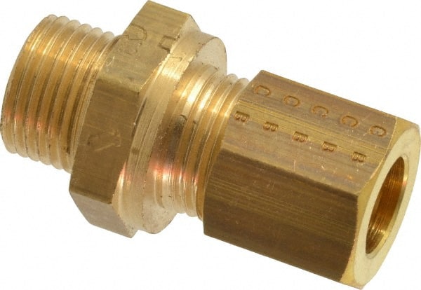 Legris - 8mm OD, Brass Male Connector - 320 Max Working psi, -40 to 210°F, Comp x Metric Thread Ends - Exact Tooling