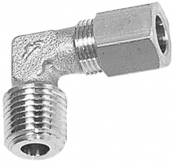 Legris - 10mm OD, Brass Male Elbow - 330 Max Working psi, -40 to 210°F, Comp x MBSPT Ends - Exact Tooling