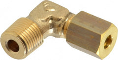 Legris - 4mm OD, Brass Male Elbow - 300 Max Working psi, -40 to 210°F, Comp x MBSPT Ends - Exact Tooling