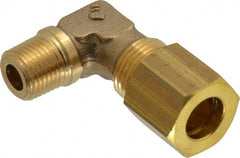 Legris - 8mm OD, Brass Male Elbow - 320 Max Working psi, -40 to 210°F, Comp x MBSPT Ends - Exact Tooling