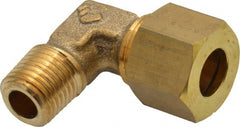 Legris - 10mm OD, Brass Male Elbow - 330 Max Working psi, -40 to 210°F, Comp x MBSPT Ends - Exact Tooling