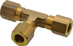 Legris - 8mm OD, Brass Union Tee - 320 Max Working psi, -40 to 210°F, Comp x Comp x Comp Ends - Exact Tooling