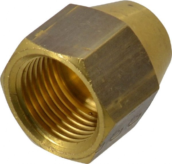 Legris - 12mm OD, Brass Taper Nut - 320 Max Working psi, -40 to 210°F, Comp Ends - Exact Tooling