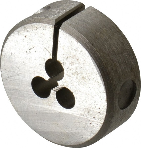 Irwin Hanson - #5-44 UNF Thread, 1" Outside Diam Carbon Steel Round Die - 3/8" Thick, Right Hand Thread, Adjustable - Exact Tooling