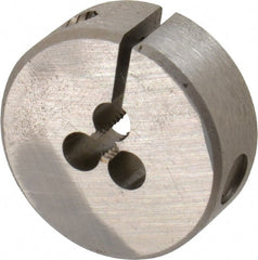 Irwin Hanson - #6-32 UNC Thread, 1" Outside Diam Carbon Steel Round Die - 3/8" Thick, Right Hand Thread, Adjustable - Exact Tooling