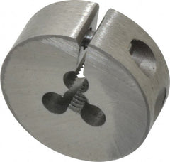 Irwin Hanson - #10-32 UNF Thread, 1" Outside Diam Carbon Steel Round Die - 3/8" Thick, Right Hand Thread, Adjustable - Exact Tooling