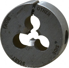 Irwin Hanson - #12-28 UNF Thread, 1" Outside Diam Carbon Steel Round Die - 3/8" Thick, Right Hand Thread, Adjustable - Exact Tooling