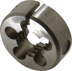 Irwin Hanson - 1/2-13 UNC Thread, 1" Outside Diam Carbon Steel Round Die - 3/8" Thick, Right Hand Thread, Adjustable - Exact Tooling
