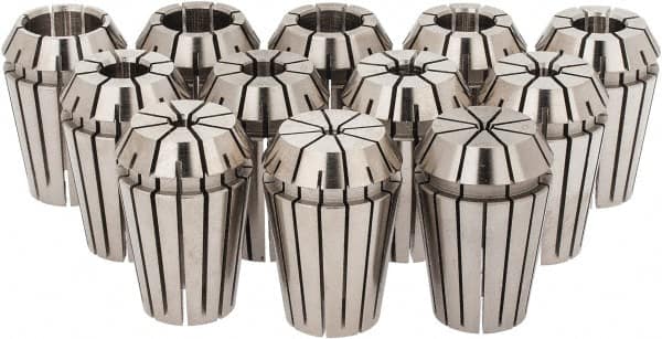 ETM - 12 Piece, 1/16" to 1/2" Capacity, ER Collet Set - Increments of 1mm, Series ER20 - Exact Tooling
