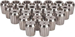 ETM - 23 Piece, 1/8" to 1" Capacity, ER Collet Set - Increments of 1mm, Series ER40 - Exact Tooling