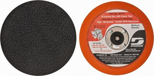 Dynabrade - 6" Diam Adhesive/PSA Disc Backing Pad - Medium Density, 13,000 RPM - Exact Tooling