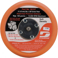 Dynabrade - 5" Diam Hook & Loop Disc Backing Pad - Soft Density, 13,000 RPM - Exact Tooling