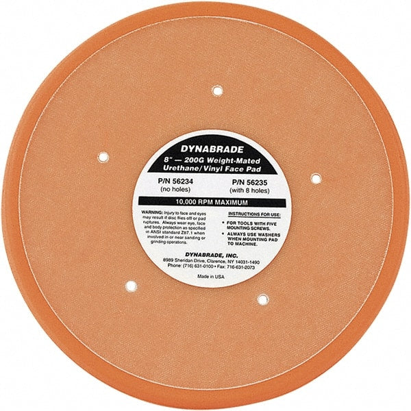 Dynabrade - 8" Diam Adhesive/PSA Disc Backing Pad - Medium Density, 13,000 RPM - Exact Tooling