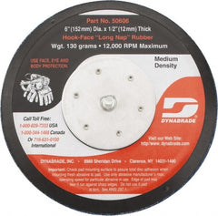 Dynabrade - 6" Diam Hook & Loop Disc Backing Pad - Medium Density, 13,000 RPM - Exact Tooling