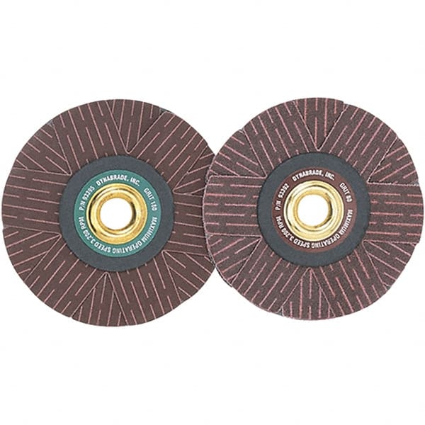 Dynabrade - 4" Diam 80 Grit Coated Sanding Star - Medium Grade, Arbor Mount - Exact Tooling