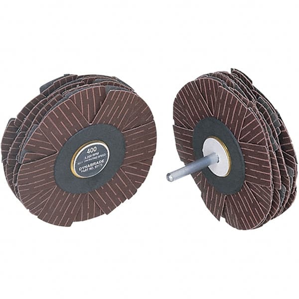 Dynabrade - 4" Diam 80 Grit Coated Sanding Star - Medium Grade, Spindle Mount - Exact Tooling