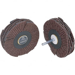 Dynabrade - 4" Diam 80 Grit Coated Sanding Star - Medium Grade, Spindle Mount - Exact Tooling