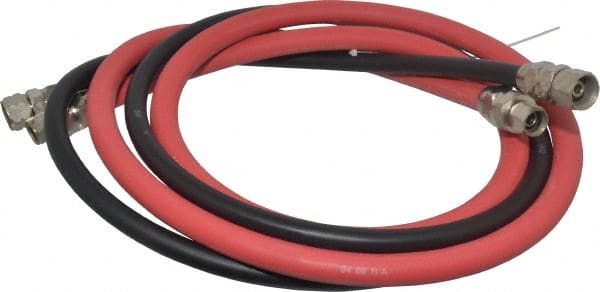 DeVilbiss - Paint Sprayer Hose with Fittings - 6 Ft. Air and Fluid Hose with Fittings (2 Hose Set), Compatible with Pressure Tank and Spray Guns - Exact Tooling