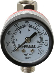 DeVilbiss - Paint Sprayer Air Valve - Gun Mounted Air Adjusting Valve with Gauge, Compatible with Spray Guns - Exact Tooling