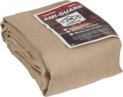 Auburn Mfr - 10' High x 6' Wide x 0.04" Thick Silica Welding Curtain - Tan, Grommet - Exact Tooling
