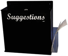 NMC - 11-3/4 Inch Wide x 4-3/4 Inch Deep x 12 Inch High Suggestion Box - Black - Exact Tooling