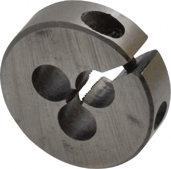 Interstate - #2-56 UNC Thread, 13/16" Outside Diam High Speed Steel Round Die - Right Hand Thread, Adjustable - Exact Tooling