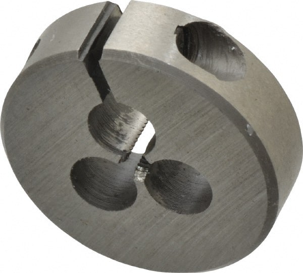 Interstate - #2-64 UNF Thread, 13/16" Outside Diam High Speed Steel Round Die - Right Hand Thread, Adjustable - Exact Tooling