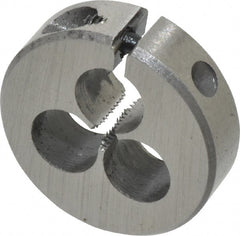 Interstate - #3-48 UNC Thread, 13/16" Outside Diam High Speed Steel Round Die - Right Hand Thread, Adjustable - Exact Tooling