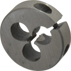 Interstate - #4-40 UNC Thread, 13/16" Outside Diam High Speed Steel Round Die - Right Hand Thread, Adjustable - Exact Tooling