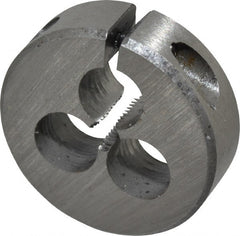 Interstate - #4-48 UNF Thread, 13/16" Outside Diam High Speed Steel Round Die - Right Hand Thread, Adjustable - Exact Tooling