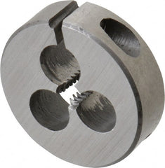 Interstate - #6-32 UNC Thread, 13/16" Outside Diam High Speed Steel Round Die - Right Hand Thread, Adjustable - Exact Tooling