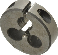 Interstate - #8-32 UNC Thread, 13/16" Outside Diam High Speed Steel Round Die - Right Hand Thread, Adjustable - Exact Tooling