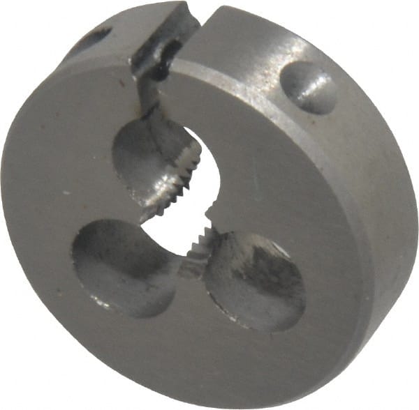 Interstate - #8-36 UNF Thread, 13/16" Outside Diam High Speed Steel Round Die - Right Hand Thread, Adjustable - Exact Tooling