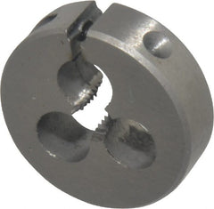 Interstate - #8-36 UNF Thread, 13/16" Outside Diam High Speed Steel Round Die - Right Hand Thread, Adjustable - Exact Tooling