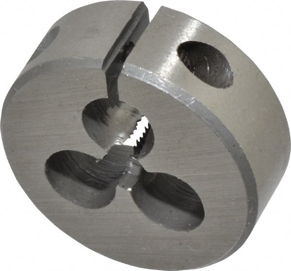 Interstate - #6-40 UNF Thread, 1" Outside Diam High Speed Steel Round Die - Right Hand Thread, Adjustable - Exact Tooling