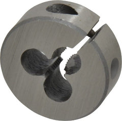 Interstate - #8-32 UNC Thread, 1" Outside Diam High Speed Steel Round Die - Right Hand Thread, Adjustable - Exact Tooling