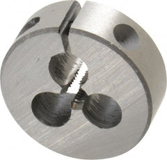 Interstate - #8-36 UNF Thread, 1" Outside Diam High Speed Steel Round Die - Right Hand Thread, Adjustable - Exact Tooling